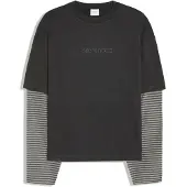 Bershka Paita meleerattu harmaa / musta