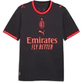 Puma Ac Milan Third Jersey Replica - Grey - M