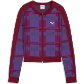 Puma T7 Tartan Slim Knitted Cardigan Women, koko Medium