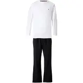 Tommy Hilfiger Underwear Pitkä pyjama musta / valkoinen