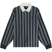 Lyle & Scott Vertical Stripe Rugby - Navy - L