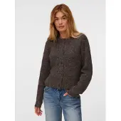 Vero Moda Vmnovah Ls O-Neck Button Cardi Ga Noos - Brown - L