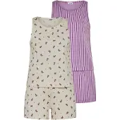 LASCANA Pyjamashortsit beige / lila / musta