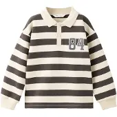 Mango Striped Polo Sweatshirt - Brown - 98