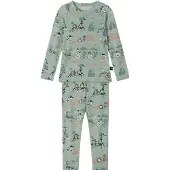 Reima Thermal Base Layer Set, Moomin Trivsam - Green - 92
