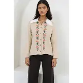 Trend Alaçatı Stili Neuletakki beige / tummanruskea / vihreä / tummanoranssi