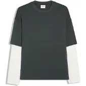 Bershka Paita grafiitti / valkoinen