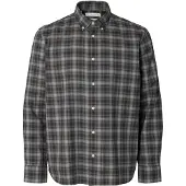 Selected Slmregcole Jay Melange Ls Shirt Noos - Navy - M