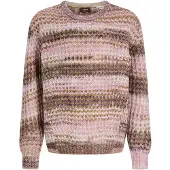 JJXX Kids Jxsimone Space Dye Crew Neck Knit Grl - Khaki green - 140
