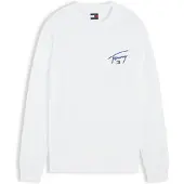 Tommy Hilfiger Tjm Slim Signature Chest Tee Ls - Cream - XS