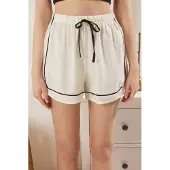 Trendyol Pyjamahousut ecru / musta