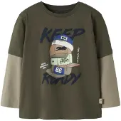 Name it Nmmniam Ls Top Box - Khaki green - 98