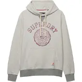 Superdry for man. M2014562A Essential gray hoodie (XXL), Casual, Grey, Cotton