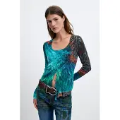 Desigual Neuletakki 'M. C. Lacroix' sininen / vesi / ruosteenruskea