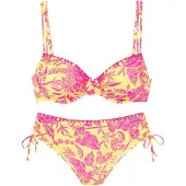Venice beach Bikini keltainen / vaaleanpunainen