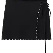 Mango Studded Wrap Skirt - Black - M