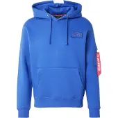 Alpha industries Collegepaita 'Red Stripe' kuninkaallisen sininen / valkoinen