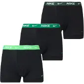 Nike Bokserit Essential Cotton Stretch 3-pack - Musta/Vihreä, koko X-Small