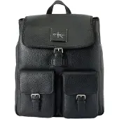 Calvin Klein Bold Pebble Flap Backpack - Black - ONE SIZE