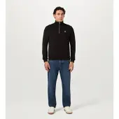 Belstaff Quarter Zip Sweatshirt Pale Stone - Black - XL