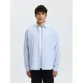Selected Slmrlxsander Isak Poplin Ls Shirt Noos - Blue - L