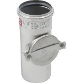 Blücher 110 mm Rør med renseadgang rustfri AISI304/EN1.4301