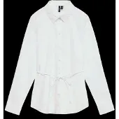 Vero Moda Vmelina Ls Tie Shirt Wvn - White - S