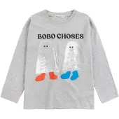 BOBO CHOSES Booty Ghosts T-paita Heather Grey Heather Grey 8-9 Y Harmaa 8-9 vuotta Pojat