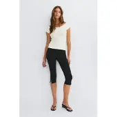 Gina Tricot Wide Neck Top - Cream - L