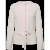 Gina Tricot Knitted Tie Cardigan - Cream - S