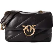 Pinko Love Puff Crossbody-laukku Nahka 27 cm Musta