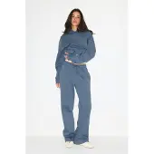 Gina Tricot Iconic Sweatpants - Blue - M