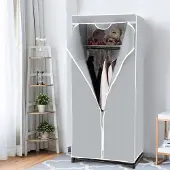 24.Se Kannettava kangaskaappi pölysuojalla – Harmaa