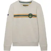 Superdry for man. M2014569A Outdoor Stripe Logo Beige Sweatshirt (L), Casual, Cotton