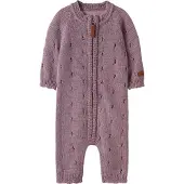 Name it Nbfwrilla Wool Ls Knit Suit - Purple - 68