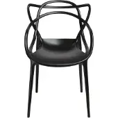 D2.Design Muovinen tuoli Lexi, pinottava, musta