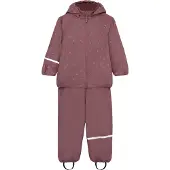 CeLaVi Rainwear Set - Aop, W. Fleece - Pink - 120