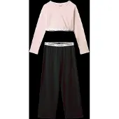 Calvin Klein Pyjamasetti - Espanjalainen huvila/Musta/Vaaleanpun - - 14-16 v (164-176) - 2-osaiset yöasut