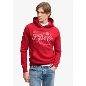 Superdry Vintage Script Hood - Red - L