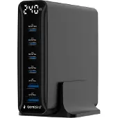 Gembird 6-port 240 W GaN USB fast charger, black