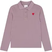 The New Tnvarena L_S Rib Polo - Purple - 110/116