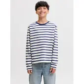 Jack & Jones Jornorrebro Stripe Tee Ls Crew Neck Jnr - Navy - 140