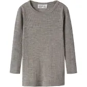 Name It Mini Nmnwax Wool Rib Ls Top Noos - Grey - 98