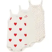 Petit Bateau Potkuhousut/body tulenpunainen / valkoinen