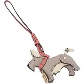 Furla for woman. WK00618-ACO000 Allegra Grey Schnauzer Keychain (OSFA), Casual, Leather