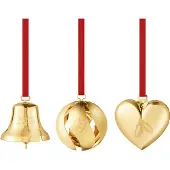 Georg Jensen - 2026 Joulukoriste 25,2 cm 3 kpl Kulta