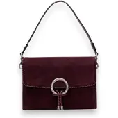 Hispanitas for woman. BI264945 Burgundy soft bag (35), Casual, Maroon, Suede