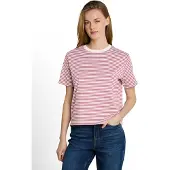 Tom Tailor DENIM Paita tumma pinkki / valkoinen