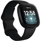 Fitbit Älykello Versa 3 dial musta 40mm hihna silikoni urheilu GPS katsella