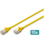 Digitus DK-1632-A-050S-Y-10, 5 m, Cat6a, F/FTP (FFTP), RJ-45, RJ-45, Keltainen